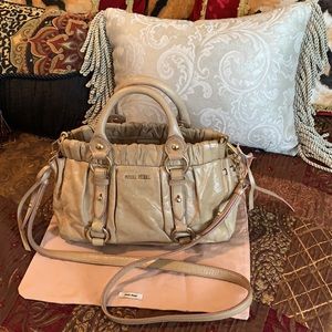 Authentic Miu Miu leather   crossbody bag